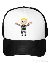 Sapca personalizata Halloween Skull Alb