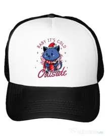 Sapca personalizata Its cold outside Alb