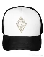 Sapca personalizata Mountain waterfall Alb