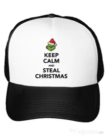 Sapca personalizata Steal Christmas Alb