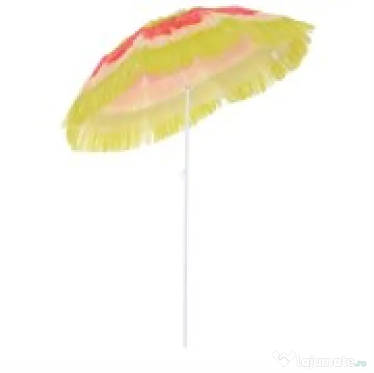 Outsunny Umbrelă Hawaiană Portabilă, Acoperitoare Ø160cm, Impermeabilă, Înălțime până la 180cm