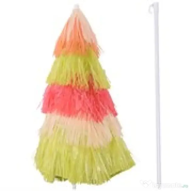 Outsunny Umbrelă Hawaiană Portabilă, Acoperitoare Ø160cm, Impermeabilă, Înălțime până la 180cm