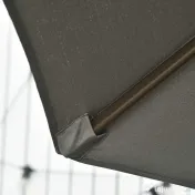 Outsunny Umbrel de Gradină cu Manivelă cu Înclinare Reglabilă, Umbrelă cu Braț și Stinghii, Ø2.95x2.5 m, Gri | Aosom Romania 