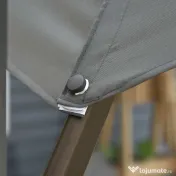 Outsunny Umbrel de Gradină cu Manivelă cu Înclinare Reglabilă, Umbrelă cu Braț și Stinghii, Ø2.95x2.5 m, Gri | Aosom Romania 