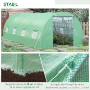 Sera tip Tunel pentru Plante Outsunny, Verde, sera de gradina | Aosom Romania 