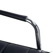 Scaun Rotativ HOMCOM cu Brațe din Piele Sintetică, Negru 52.5x54x94cm | Aosom Romania