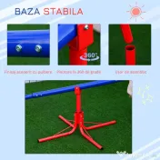 Outsunny Leagan pentru Copii Dublu cu Balans Pivotant la 360° din Metal si PP 