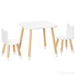 Qaba Set Masa & Scaun Lemn Copii – Pentru Joaca, Desen & Activitati
