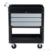 HOMCOM Caucior pentru Atelier Profesional Comoda pentru Scule in Lamiera, Nero, 68x46x88cm 