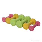 HOMCOM Set 6 Gantere cu Geanta, de 0.5kg 1kg 1.5kg, din Otel si PU