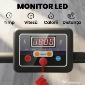 HOMCOM banda electrica alergare cu ecran LED, pliabila 