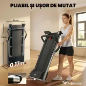 HOMCOM banda electrica alergare cu ecran LED, pliabila 