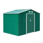 Outsunny Căsuță pentru unelte de grădină din metal, Magazie depozitare scule grădină, verde, 277×191×192 cm