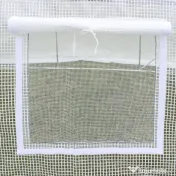 Outsunny Folie Sere din PE cu 6 Ferestre, Ușă Rulantă și Margini Îngropate, 3x2x2 m, Alb 