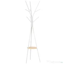 HOMCOM cuier vertical, design modern, 45x45x180cm, alb | Aosom Romania