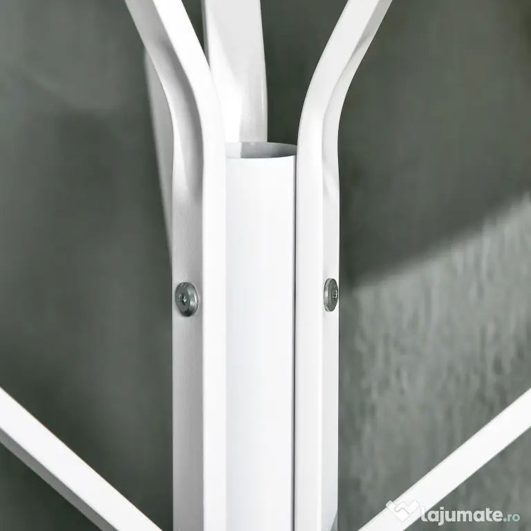 HOMCOM cuier vertical, design modern, 45x45x180cm, alb | Aosom Romania