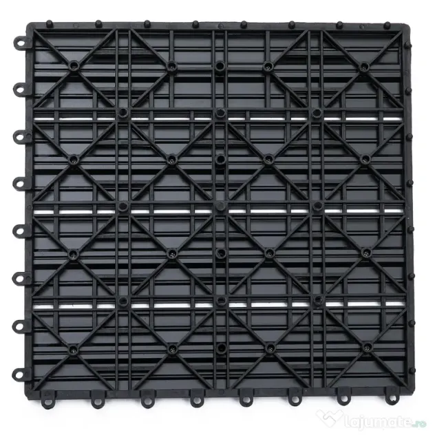Outsunny Set 11 Plăci Gresie pentru Pavaj Grădină și Terasă 30x30x2.2cm Gri | Aosom Romania