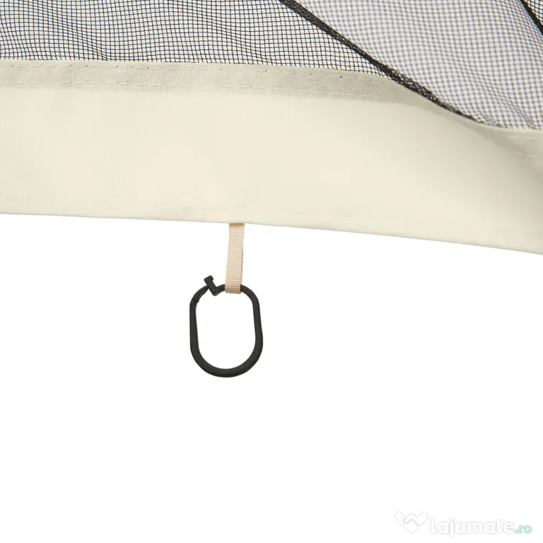 Outsunny Plasă Anti-Țânțari pentru Foișor, Perdele Universale cu Balamale, 352x207cm, Negru și Bej | Aosom Romania