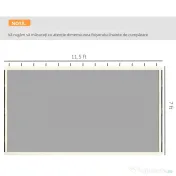 Outsunny Plasa tantari Foisor 352×207 cm – Fermoar, Negru & Bej 