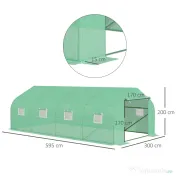 Outsunny Sera Gradina Verde Pentru Legume 6x3x2 | Aosom Romania 