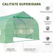 Outsunny Sera Gradina Verde Pentru Legume 6x3x2 | Aosom Romania 