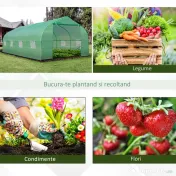 Outsunny Sera Gradina Verde Pentru Legume 6x3x2 | Aosom Romania 