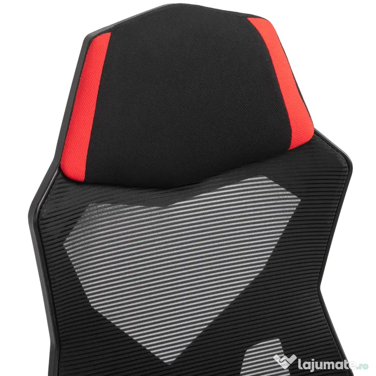 Vinsetto Scaun de Birou Ergonomic și Reclinabil cu Suport pentru Picioare Negru și Roșu | Aosom Romania