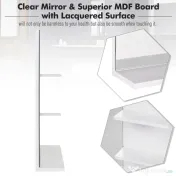 kleankin Dulap Oglindă Baie cu 3 Rafturi Spațiu Depozitare MDF Alb 60x10x48cm | Aosom Romania