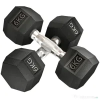HOMCOM Haltere Antiderapant 6kg Negru | Aosom Romania