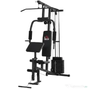 HOMCOM statie fitness pentru antrenament acasa, negru | Aosom Romania 