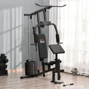 HOMCOM statie fitness pentru antrenament acasa, negru | Aosom Romania 