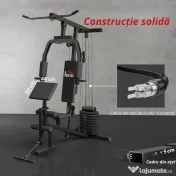 HOMCOM statie fitness pentru antrenament acasa, negru | Aosom Romania 