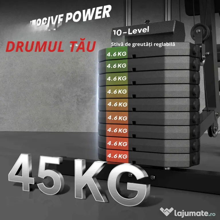 HOMCOM statie fitness pentru antrenament acasa, negru | Aosom Romania