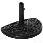 Outsunny Bază pentru Umbrelă de Soare, Bază Semiluna, 50x32x32cm, Beton, Negru | Aosom Romania