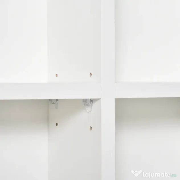 HOMCOM Bibliotecă Spațioasă, Dulap cu 24 Compartimente Reglabile, Design Modern, 130.5x89x20 cm, Alb, pentru Living sau Birou | Aosom Romania