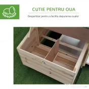 PawHut Cuibar Lemn cu Zonă Alergat, Habitat pentru Iepuri și Păsări, 196x76x97 cm, Acces Ușor, Maro | Aosom Romania