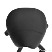 HOMCOM Scaun Rotativ cu Roți, Scaun pentru Coafor și Estetician cu Înălțime Ajustabilă, Tapițat cu Piele Ecologică, 35x38x43-55 cm, Negru