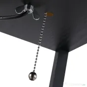 HOMCOM Lampa Pom cu Librarie 3 Niveluri Negru 26 x 26 x 160 cm 