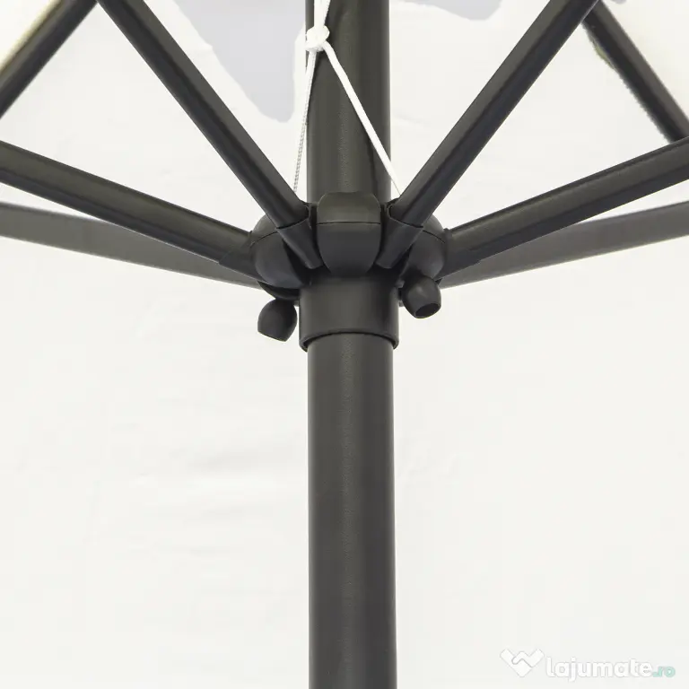 Outsunny Umbrelă de Grădină și Plajă Inclinabilă din Aluminiu și Poliester Alb Φ2.6×2.35m | Aosom Romania