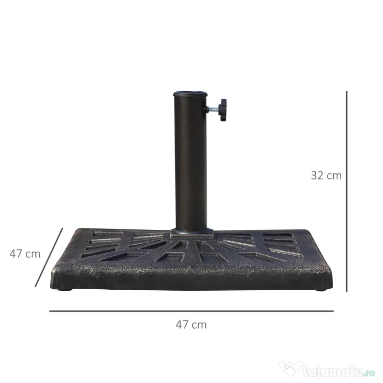 Outsunny Bază Greutate pentru Umbrelă de Soare, Rezistentă, Φ3,8-4,8cm, 16Kg, Ideală pentru Grădină | Aosom Romania