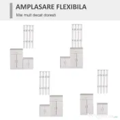 HOMCOM Mobilier de Hol cu Cuier din Lemn, Spațiu de Depozitare și Design Elegant, 100x32x187cm, Alb | Aosom Romania 