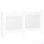 Homcom Masca Calorifer Lemn Alb – 151,5×82×19 cm cu Grilaj Elegant