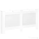 HOMCOM Mască pentru Calorifer din Lemn MDF cu Raft Superior, 151,5x82x19 cm, Alb | Aosom Romania