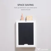 HOMCOM Birou Pliabil de Perete pentru Economie Spațiu, Masă Rabatabilă cu Tablă Albă și Neagră pentru Scris, 60x88.5x146.5cm 