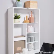 HOMCOM Birou Pliabil de Perete pentru Economie Spațiu, Masă Rabatabilă cu Tablă Albă și Neagră pentru Scris, 60x88.5x146.5cm 