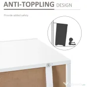 HOMCOM Dulapior cu Economisire Spatiu Multifunctional pentru Hol din Lemn Alb Lumini LED 