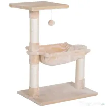 PawHut Turn pentru Pisici max 3.6kg, Copac pentru Zgariat pentru Pisici ca hamac si Minge Agatata din Lemn si Plus, 50x36x70cm, Bej | Aosom Romania