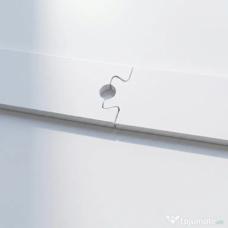 HOMCOM Set pentru Ușă Glisantă cu Șină de 183 cm, Role și Accesorii Incluse, Alb