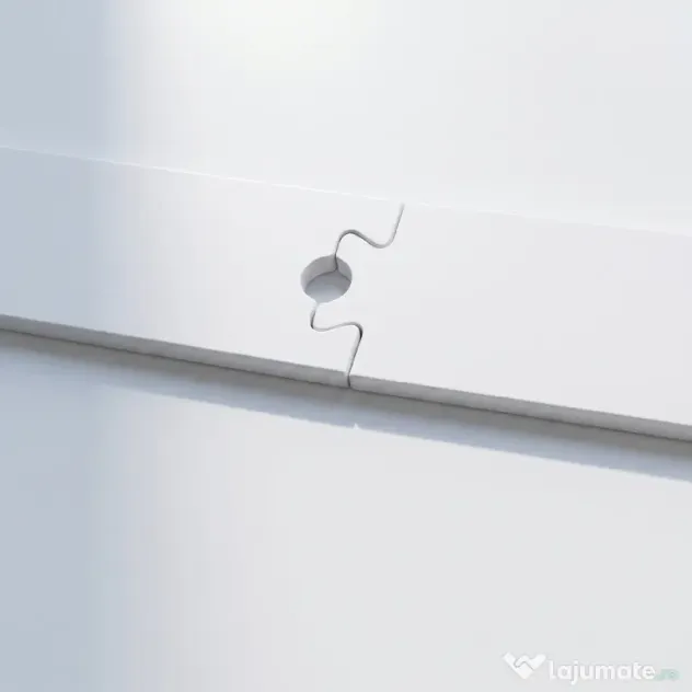 HOMCOM Set pentru Ușă Glisantă cu Șină de 183 cm, Role și Accesorii Incluse, Alb