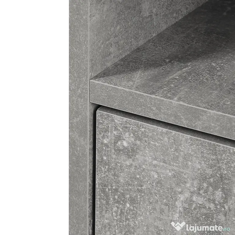 Mobile Garderoba pentru Intrare si Dormitor, cu Cuier cu 6 Carlige, Pantofar Reglabil si Oglinda, Gri ciment, 90x22x116 cm Gri ciment | Aosom Romania